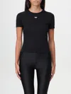 Diesel Black Stretch Cotton T-elle T-shirt In Schwarz