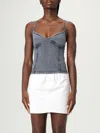 Diesel Womens 01a T-ony Denim-effect Stretch-cotton Jersey Cami Top In Blue