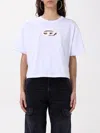 Diesel Women T-buxt-crop-out T-shirt In White