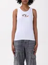 Diesel 't-lins' White Top With Oval D Logo On The Front In White