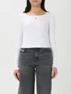 Diesel White T-ballet-d Long Sleeve T-shirt In White