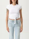 Diesel T-shirt With Wrap Ties In White