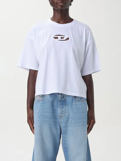 DIESEL T-SHIRT DIESEL WOMAN COLOR WHITE,F84001001