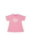 Diesel T-shirt Dress With Logo In Pink