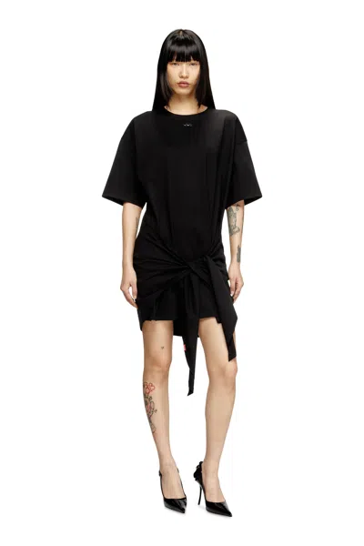 Diesel T-shirt Dress With Tie Front