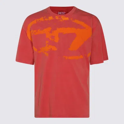 Diesel T-shirt E Polo Rosso In Red