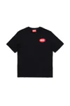 Diesel Kids' T-shirt In Jersey Con  Oval Label In Black
