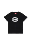 Diesel T-shirt In Jersey Con Logo In Black