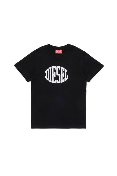 Diesel T-shirt In Jersey Con Logo In Black