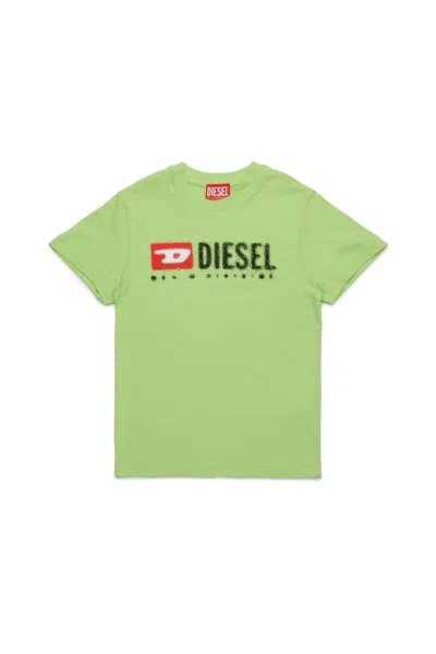 Diesel Kids' T-shirt In Jersey Con Logo  Denim Division In Green