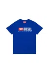 Diesel Tadjustk14 Logo-print T-shirt In Blue