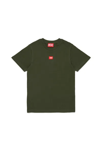 DIESEL T-SHIRT IN JERSEY CON PATCH D ROSSA