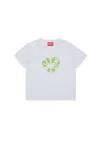 Diesel T-shirt In Jersey Stretch Con Grafica  Heart In White