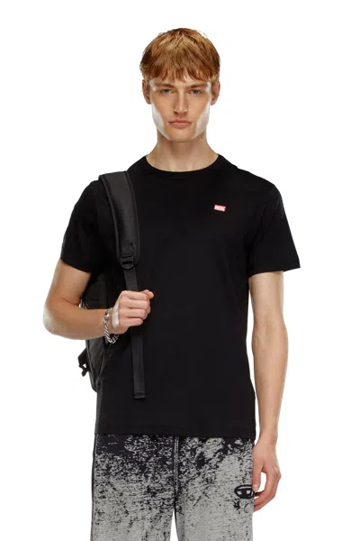 Diesel T-shirt In Mercerised Cotton In Black