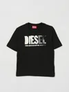Diesel T-shirt With Front Logo In Black