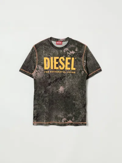 Diesel T-shirt  Kids Color Green In Brown