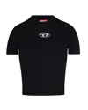 Diesel Women T-uncutie-long-od-q1 Slim T-shirt In Black Organic Jersey In Black