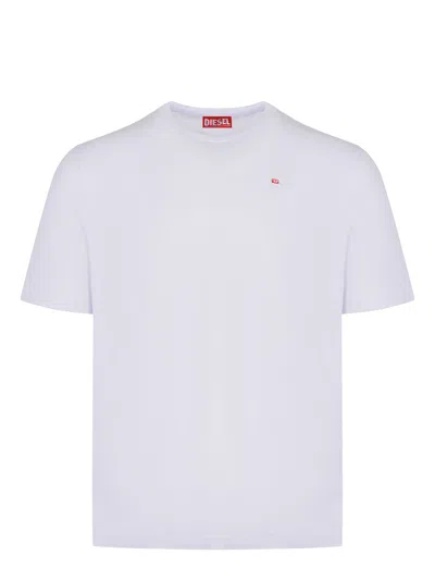 Diesel T Shirt Made Of Cotton.. In White