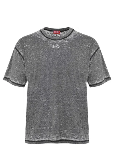 Diesel T Shirt Made Of Cotton Jersey. In Gray