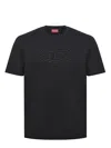 Diesel T-adjust-bigoval Logo-embossed Cotton T-shirt In Multi