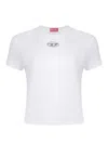 Diesel Woman T-shirt White Size L Cotton In Multi