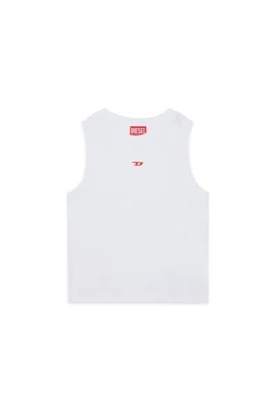 Diesel Kids' Sleeveless T-shirt With Logo In Neutral