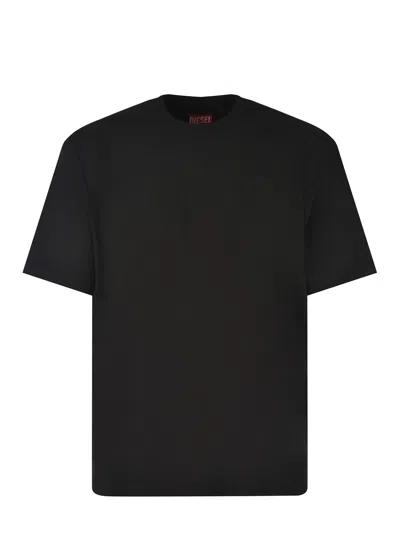 Diesel T-boggy-megoval-d Oversized T-shirt In Black
