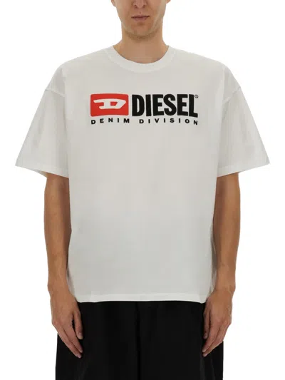 Diesel T Shirt "t Boxt Div" In White