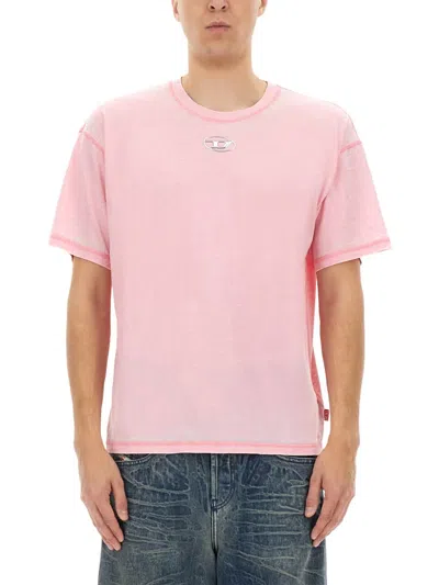 Diesel T-shirt T-boxt-pak In Pink