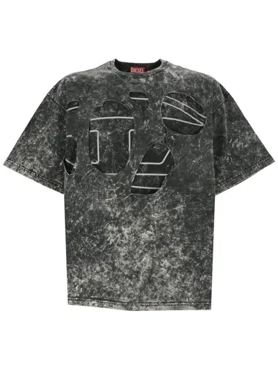 Diesel T-shirt "t-boxt-peeloval" In Black