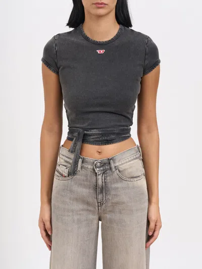 Diesel T-shirt T-bunny-tail-r1 In Gray