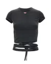 Diesel T-shirt T-bunny-tail-r1 Black In Black