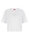 Diesel Women T-buxt-crop-out T-shirt In White