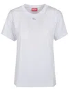 Diesel Crew Neck Short Sleeves Tops In White