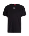 Diesel Mens 900 T-norm-iod Logo-embroidered Cotton-jersey T-shirt In Black