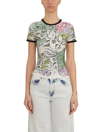 Diesel T-shirt T-uncutie-long In Multi