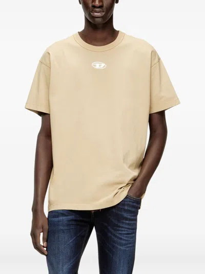 Diesel T Shirt T-norm-iod Man Beige In Neutral
