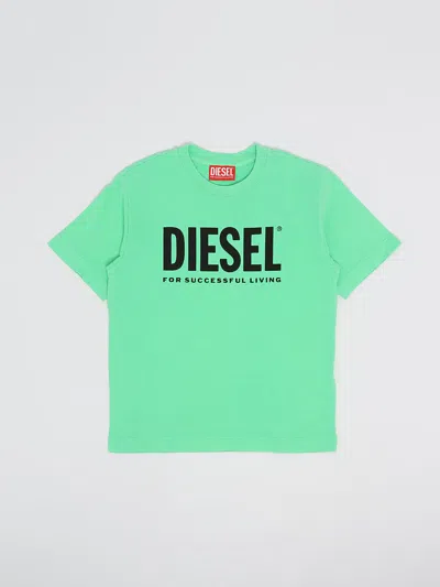 Diesel Kids' T-shirt Tnuci T-shirt In Verde Fluo