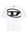 Diesel T-shirt With Maxi Oval D In White