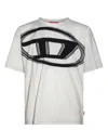 Diesel T-shirt With Maxi Oval D In White