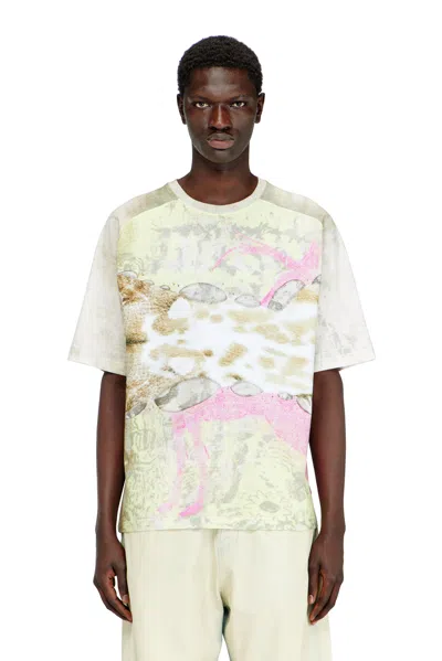 Diesel Clint Animal-print T-shirt In Neutral