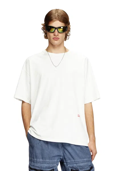 Diesel T-shirt With Apple Core Print In White