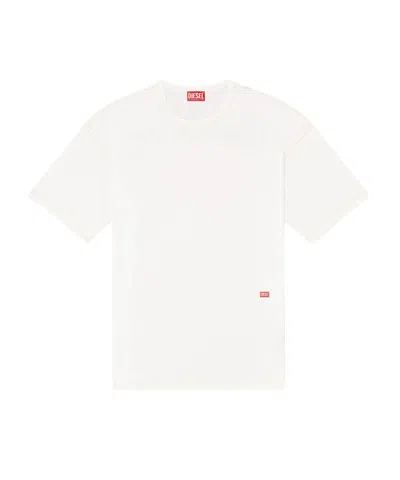 Diesel T-shirt With Apple Core Print In White