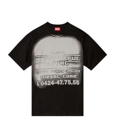 Diesel Mens T-boxt-r15 Relaxed-fit Cotton T-shirt 9xx In Black