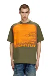 Diesel T-shirt With Blowout Logo Graphic In Green