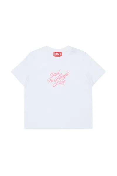 DIESEL T-SHIRT WITH CALLIGRAPHY LOGO