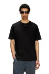 Diesel T-shirt With Cut-out Oval D In Black