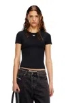 Diesel D Logo Regular Tee In Black