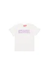 Diesel T-shirt Con Logo Degradé In White