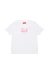 DIESEL T-SHIRT WITH DIESEL HEART PRINT